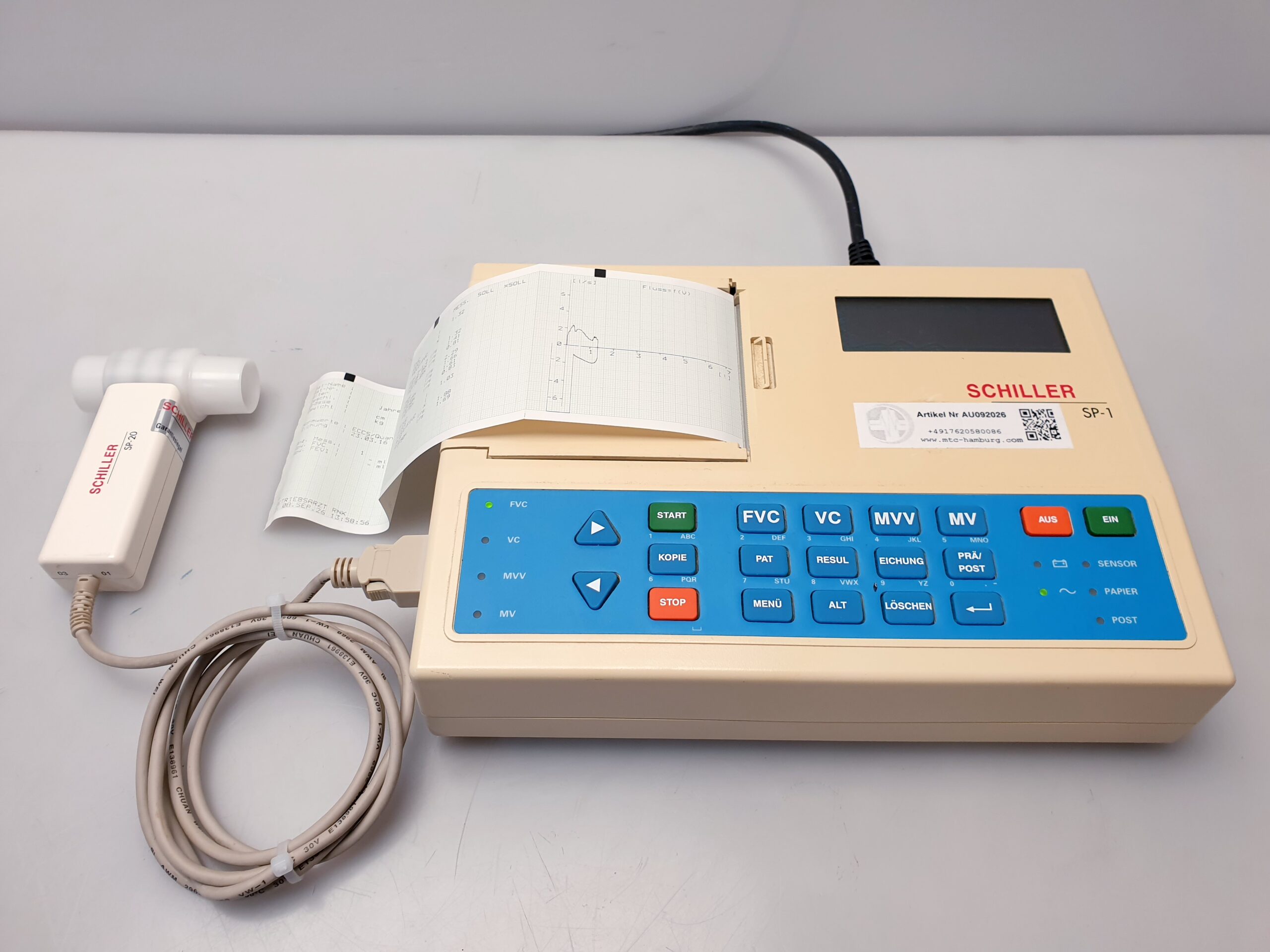 Schiller Spirometer / Lungenfunktionsmessgerät Spirovit sp-1 – Bild 2