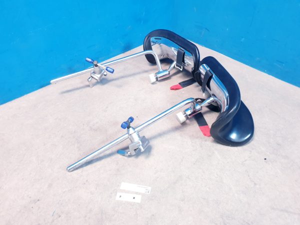 Maquet 2x Beinhalter Beinschale Beinauflage  mit Befestigung und Posterung – Bild 3