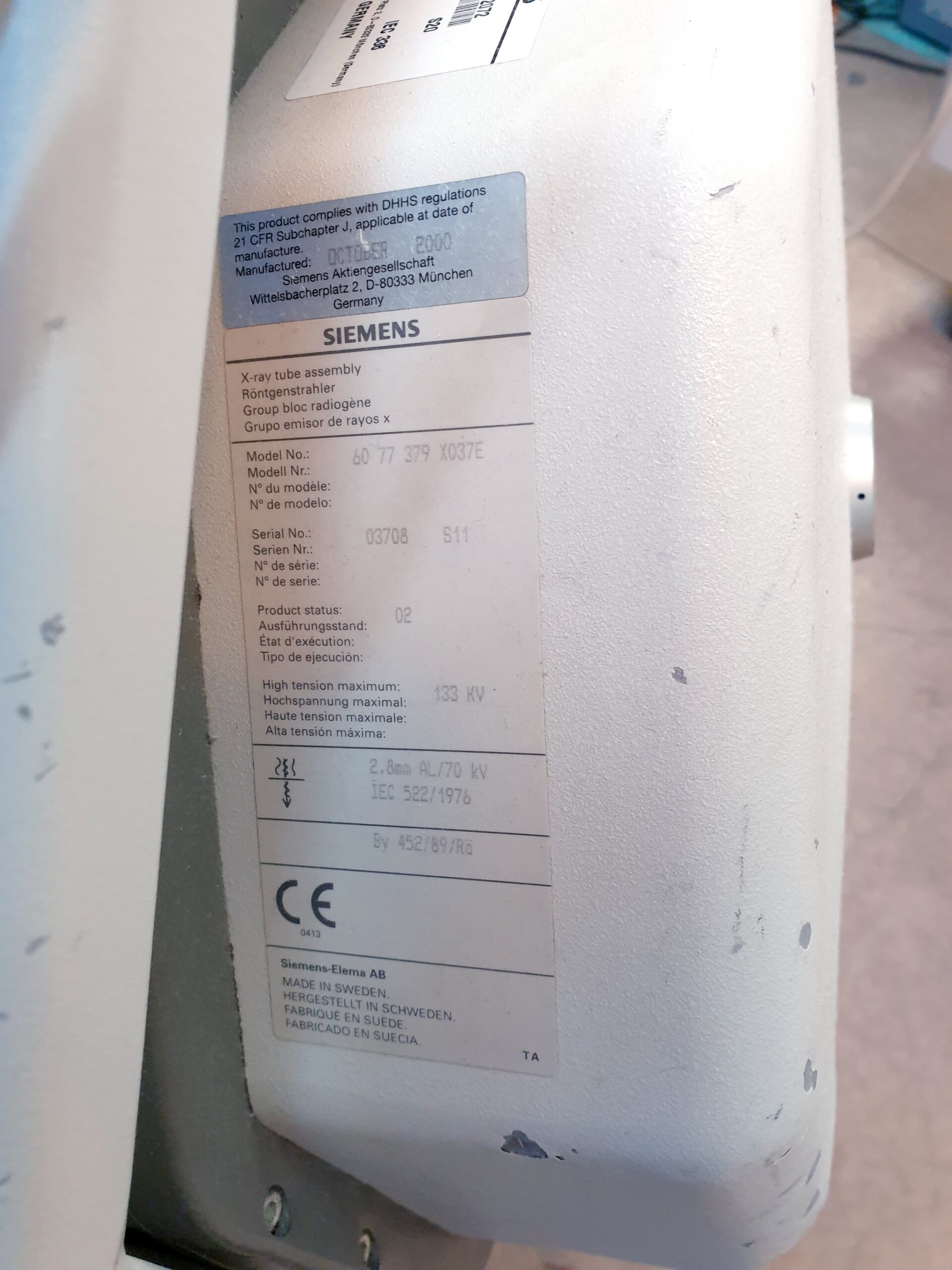 Siemens Mobilett Plus E Portable X-Ray Vollfunktionsfähig – Bild 15