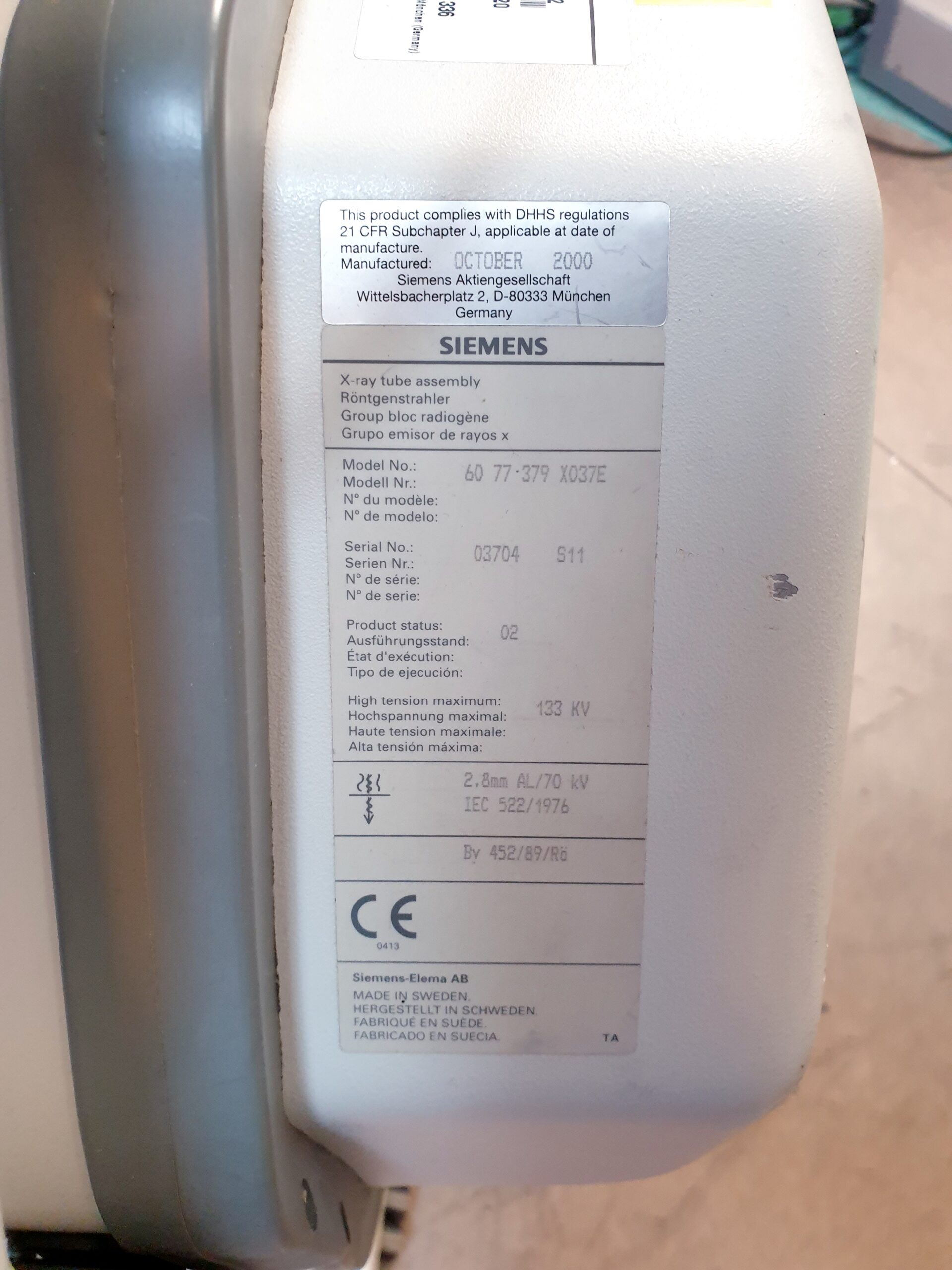 Siemens Mobilett Plus E Portable X-Ray Vollfunktionsfähig – Bild 19