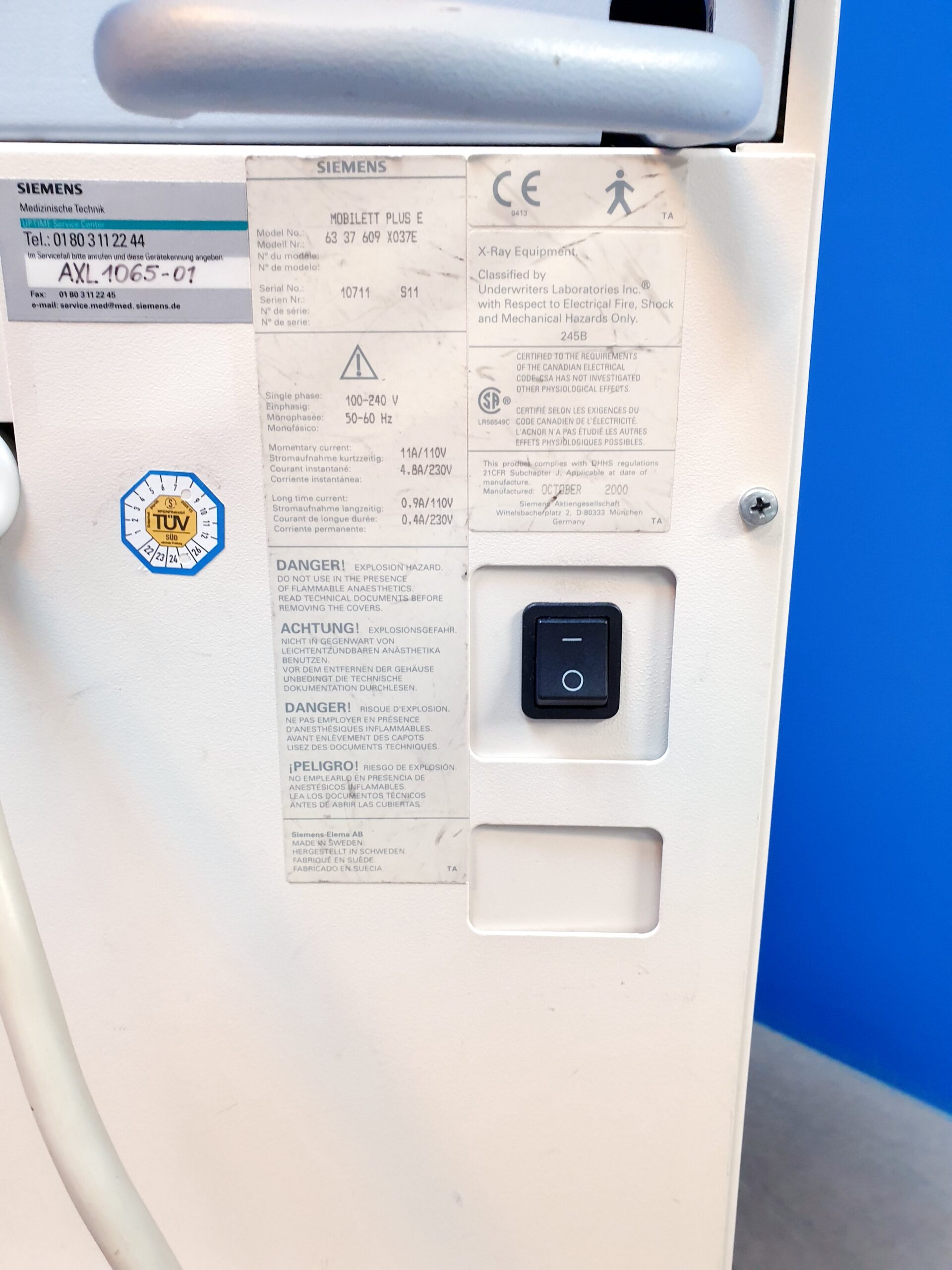 Siemens Mobilett Plus E Portable X-Ray Vollfunktionsfähig – Bild 20