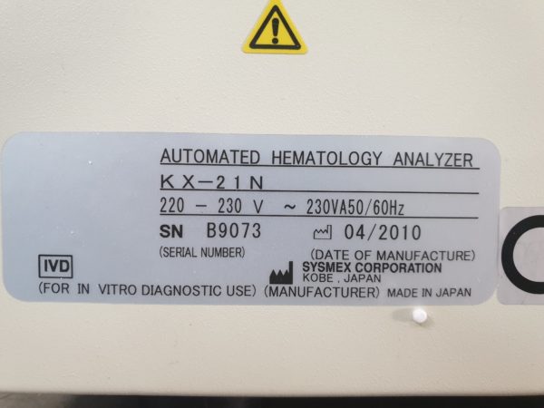 Sysmex KX-21N kx-21n hematology Analyzer - Image 8