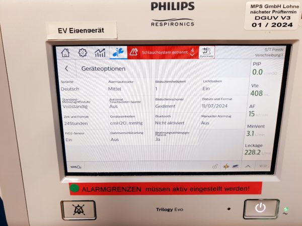 Philips Trilogy Evo Beatmungsgerät DOM 2019 und 2020 – Bild 9