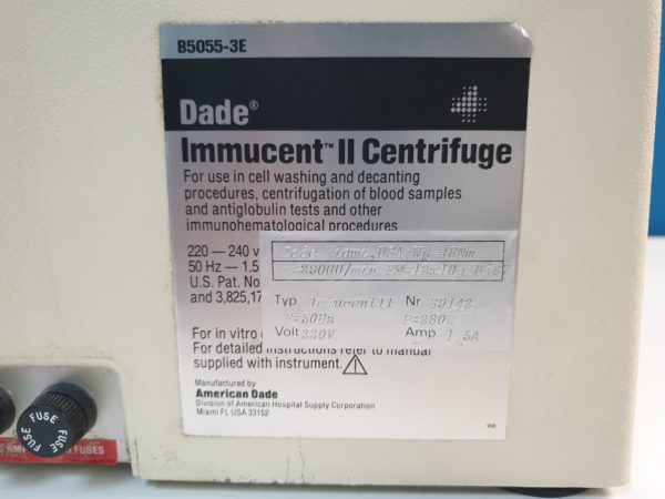 Dade Immucent II Zentrifuge – Bild 7