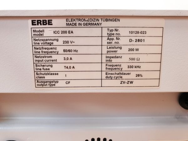 Erbe ICC 200 mit Fußschalter - HF Gerät - Image 11