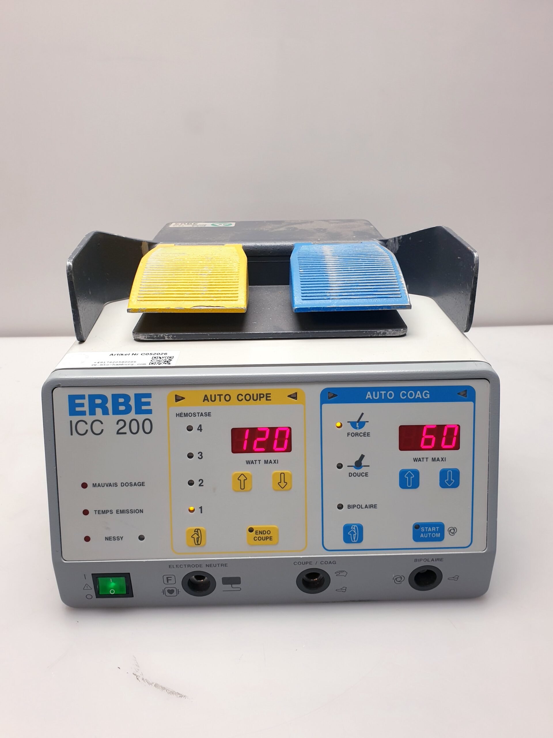 Erbe ICC 200 E IC200 E ICC200 ICC 200 E Erbotom HF-Gerät mit Endocut – Bild 3