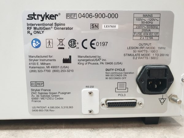 Stryker RF MultiGen 0406-900-000 Ineterventional Spine Generator + Zubehör – Bild 16