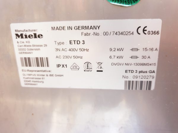 Olympus Miele ETD3 PLUS GA Thermodesinfektor – Bild 10