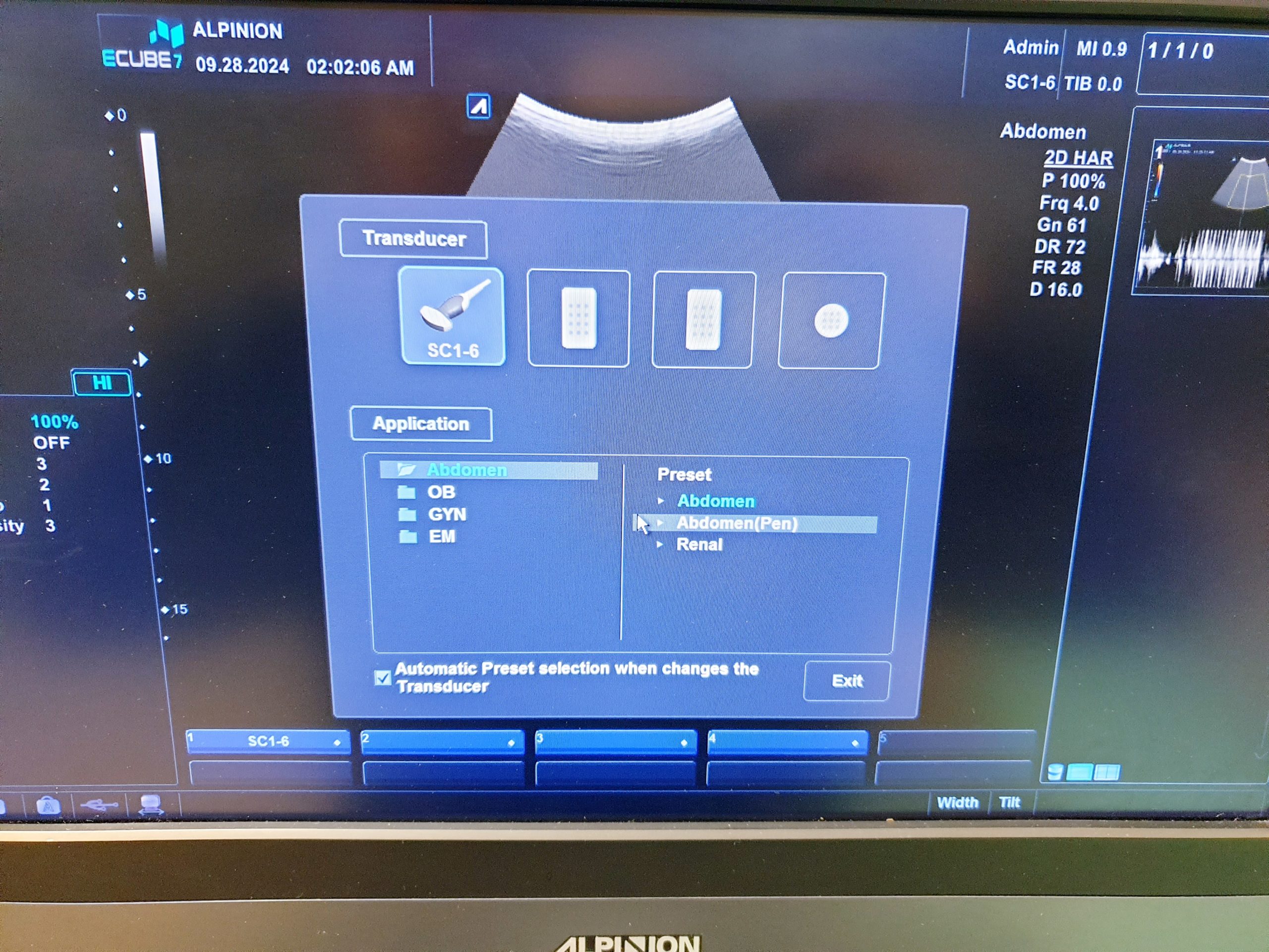 Alpinion E-Cube 7 Farbdoppler + SC1-6 Konvex Sonde – Bild 16
