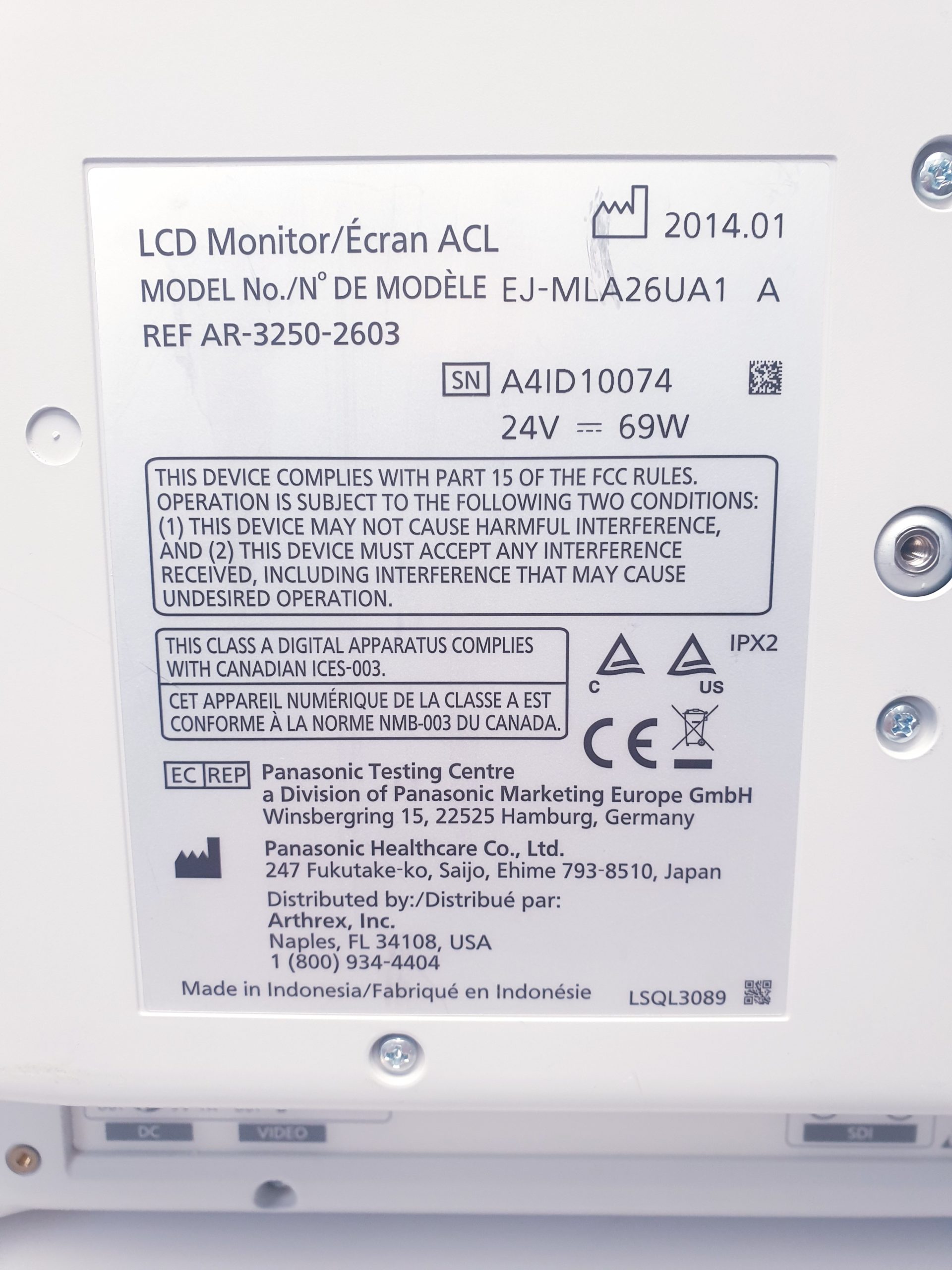 Arthrex Synergy EJ-MLA26UA1 26 LCD Monitor – Bild 9