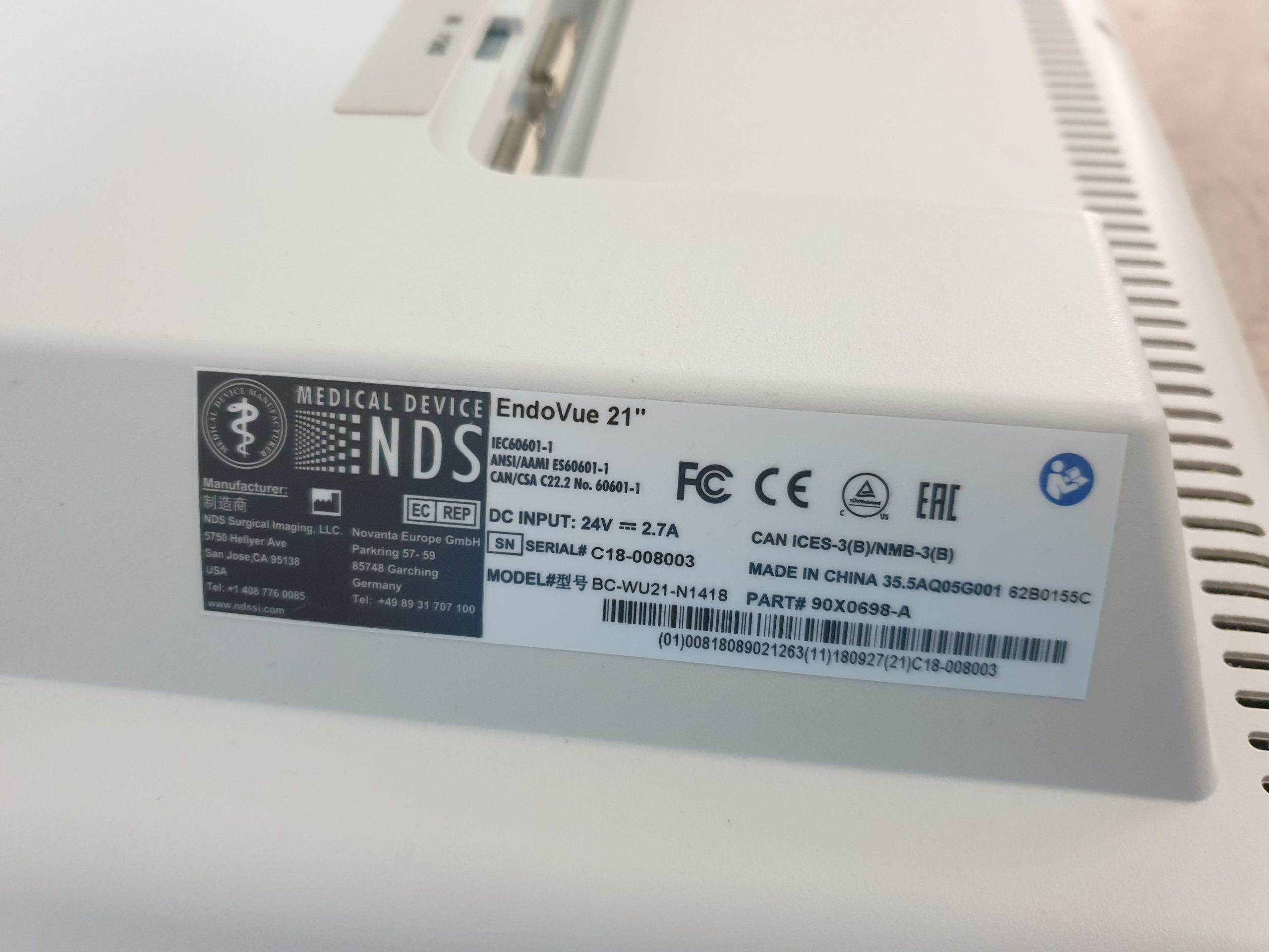 Pentax EndoVue 21 Zoll Monitor für die Endoskopie – Bild 11