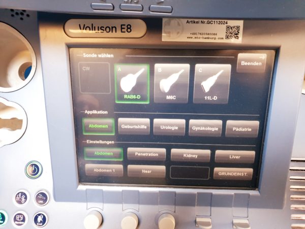 GE Voluson E8- RAB6-D + M6C + 11L-D - DOM 2012 – Bild 9