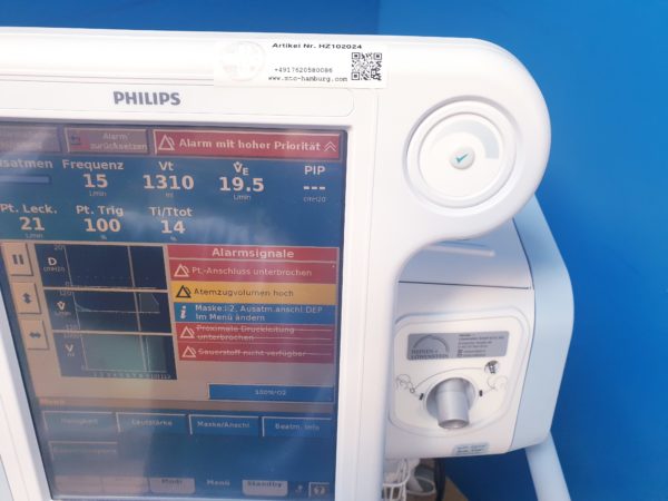 Philips Respironics V60  V 60 Beatmungsgerät Fahrbar – auf Fahrbarem Gestell – Bild 3
