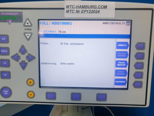 AMO Sovereign Compact  Phakoemulsifikator   mit Fußschalter Rollbar – Bild 9
