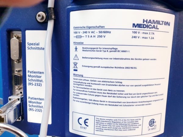 Hamilton Medical S1 Beastmungsgerät - DOM2014 – Bild 16