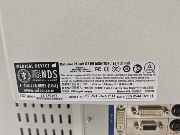 Richard Wolf - NDS Radiance SC-WU26-A1511 26 FHD Surgical Display Monitor – Bild 7