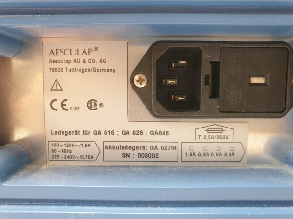 Aesculap Ladegerät GA 627M für GA616, GA 626 GA646 – Bild 6