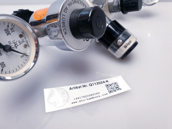 Dräger Druckminderer mit 02 Anschlüsse – Bild 2