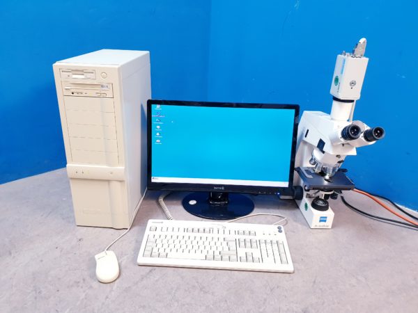 Carl Zeiss Axioskop EL-Einsatz 4514 85 Labormikroskop + Software – Bild 4