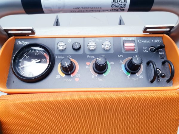 Dräger - Drager Oxylog 1000 Beatmungsgerät - Notfallbeatmungsgerät – Bild 8