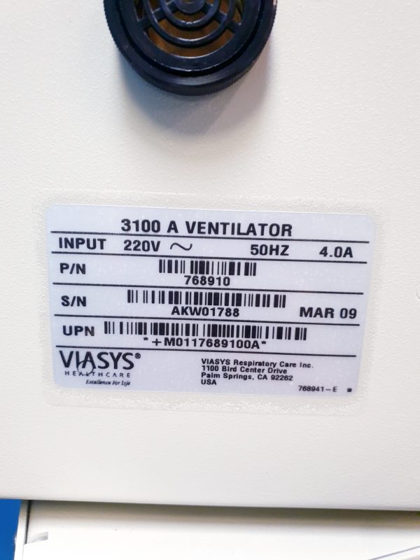 VIASYS Carefusion SensorMedics 3100A 3100 A  Ventilator mit Zubehör – Bild 13