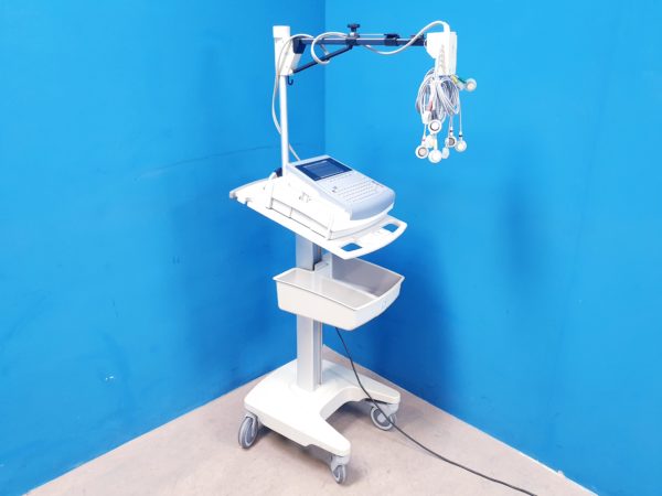 Ge Mac 1600 EKG Gerät mit Gerätewagen und noch eine Kabelarmhalterung – Bild 3