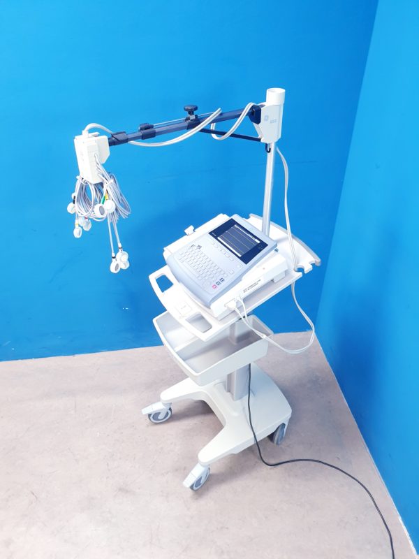 Ge Mac 1600 EKG Gerät mit Gerätewagen und noch eine Kabelarmhalterung – Bild 9