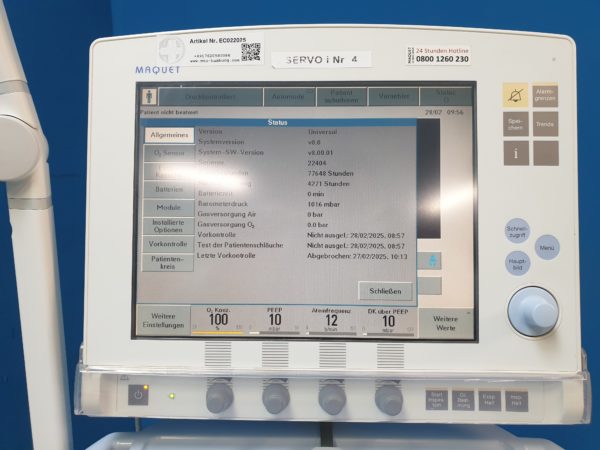 Maquet Servo-i Servo i Beatmungsgerät – Bild 17