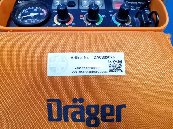 Dräger – Drager Oxylog 1000 Beatmungsgerät – Notfallbeatmungsgerät – Bild 2