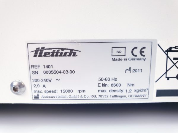 Hettich - Universal 320 Ref . 1401 - Zentrifuge  DEFEKT – Bild 11