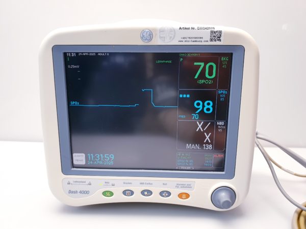 GE Dash 4000 Patientenüberwachungsmonitor Überwachungsmonitor mit SpO2, NiBp und EKG – Bild 8