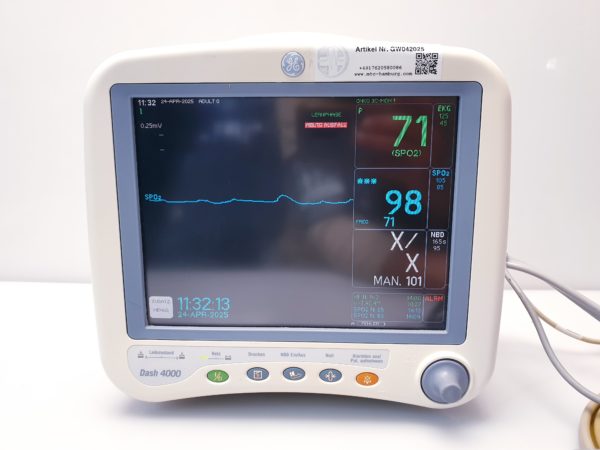 GE Dash 4000 Patientenüberwachungsmonitor Überwachungsmonitor mit SpO2, NiBp und EKG – Bild 9