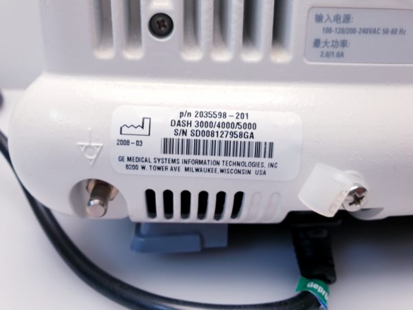 GE Dash 4000 Patientenüberwachungsmonitor Überwachungsmonitor mit SpO2, NiBp und EKG – Bild 15