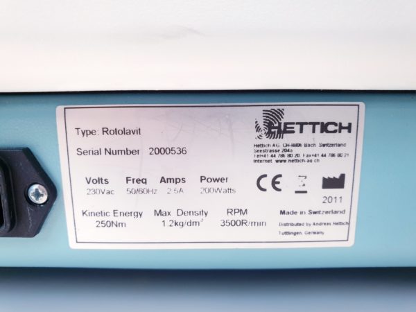 HETTICH Rotolavit cell washing centrifuge Zentrifuge – Bild 14