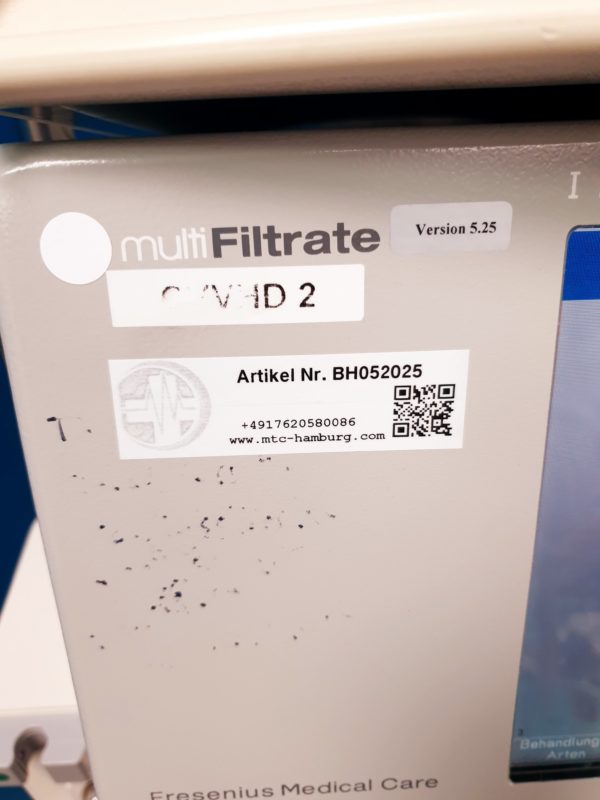 Fresenius Medical Care Multi Filtrate MultiFiltrate Dialysegerät – Bild 2