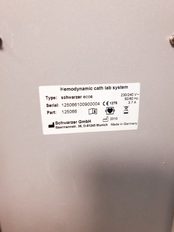 Schwarzer ECOC Hemodynamic Cath Lab System – Bild 8