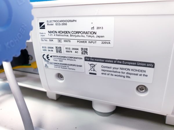 Nihon Kohden Cardiofax G ECG-2550 ECG2550 - Cardiofax G - mit Patientenkabel - – Bild 10