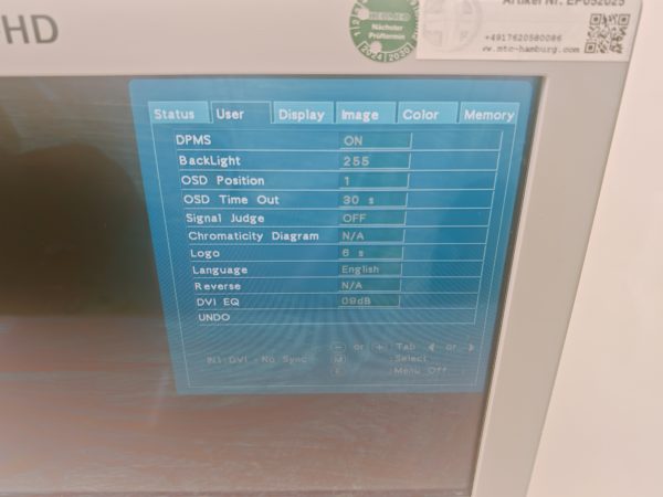 EINSTEIN VISION 2D-HD MONITOR COLOR LCD Display MLW-1712C – Bild 5