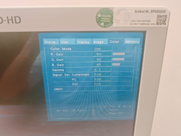 EINSTEIN VISION 2D-HD MONITOR COLOR LCD Display MLW-1712C – Bild 8