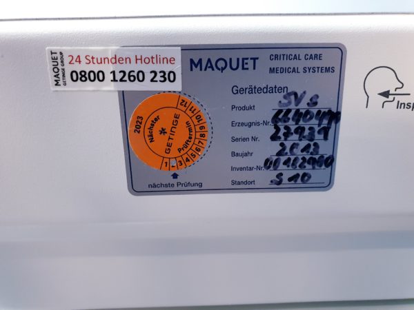 Maquet Servo S- Beatmungsgerät – Bild 11