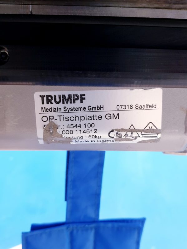 Trumpf Jupiter GM-C Shuttle 2.5 OP-Tisch OP-Tischplatte – Bild 11