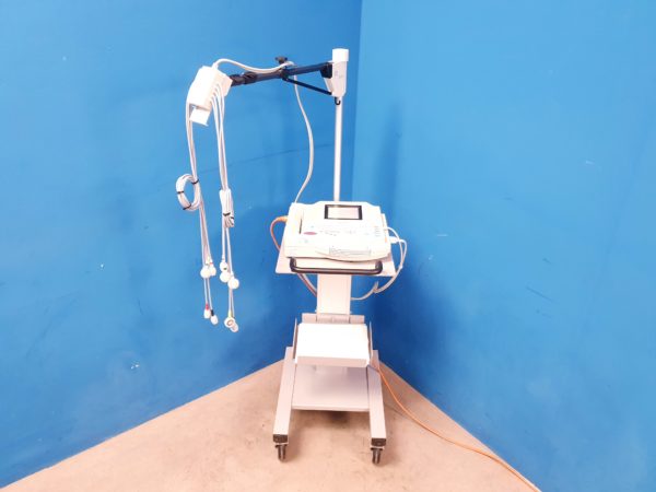 GE MAC 1200 ST 1200ST EKG Gerät mit Sauganlage auf fahrbarem Gestell – Bild 4