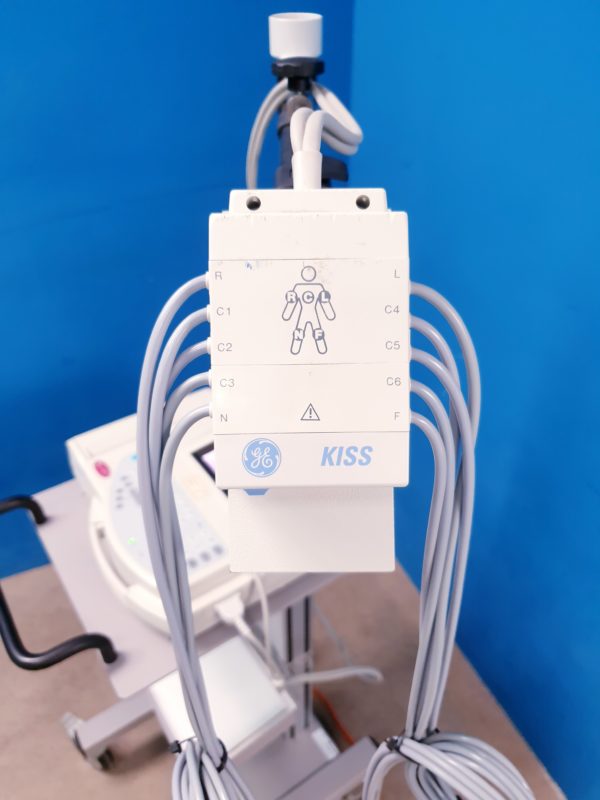 GE MAC 1200 ST 1200ST EKG Gerät mit Sauganlage auf fahrbarem Gestell – Bild 8