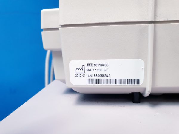 GE MAC 1200 ST 1200ST EKG Gerät mit Sauganlage auf fahrbarem Gestell – Bild 11