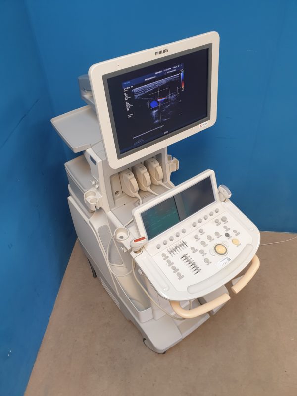 Philips iE33 – IE33 + S5-1 Echo + L11-3 Linear Sonde + Kardiomaschine + C5-1 Konvex  Kardio Ultraschallgerät – Bild 6