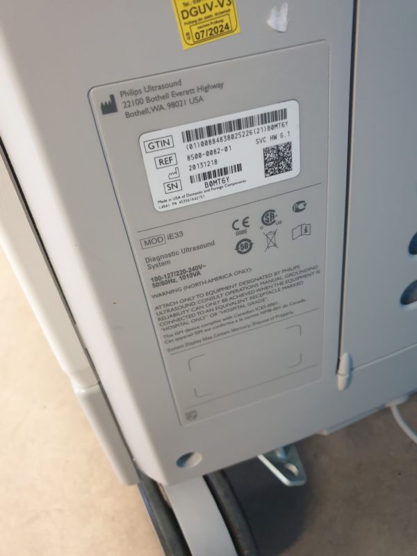 Philips iE33 – IE33 + S5-1 Echo + L11-3 Linear Sonde + Kardiomaschine + C5-1 Konvex  Kardio Ultraschallgerät – Bild 27