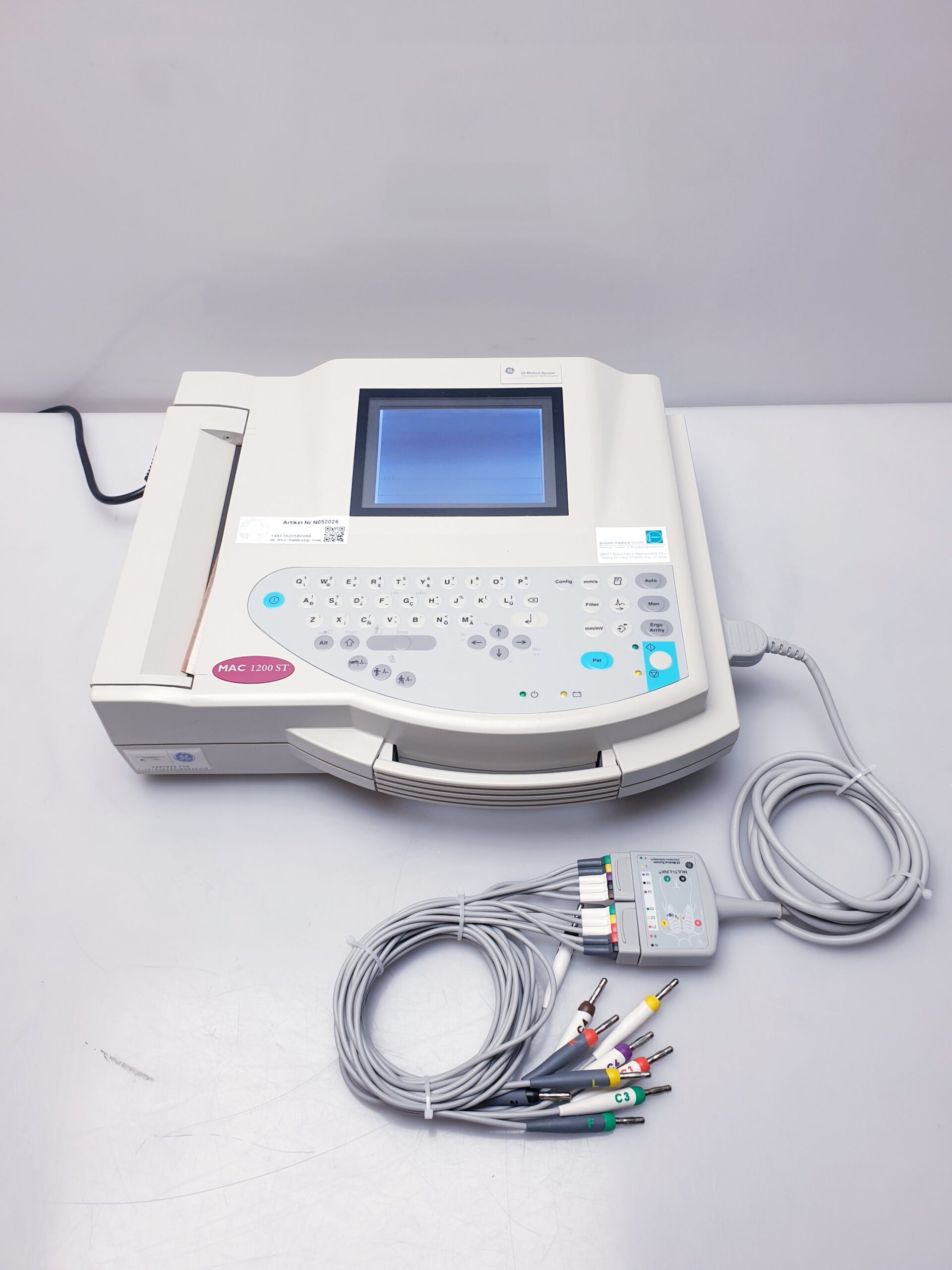 GE mac 1200 - MAC1200 EKG - Ohne Ableitungskabel – Bild 2