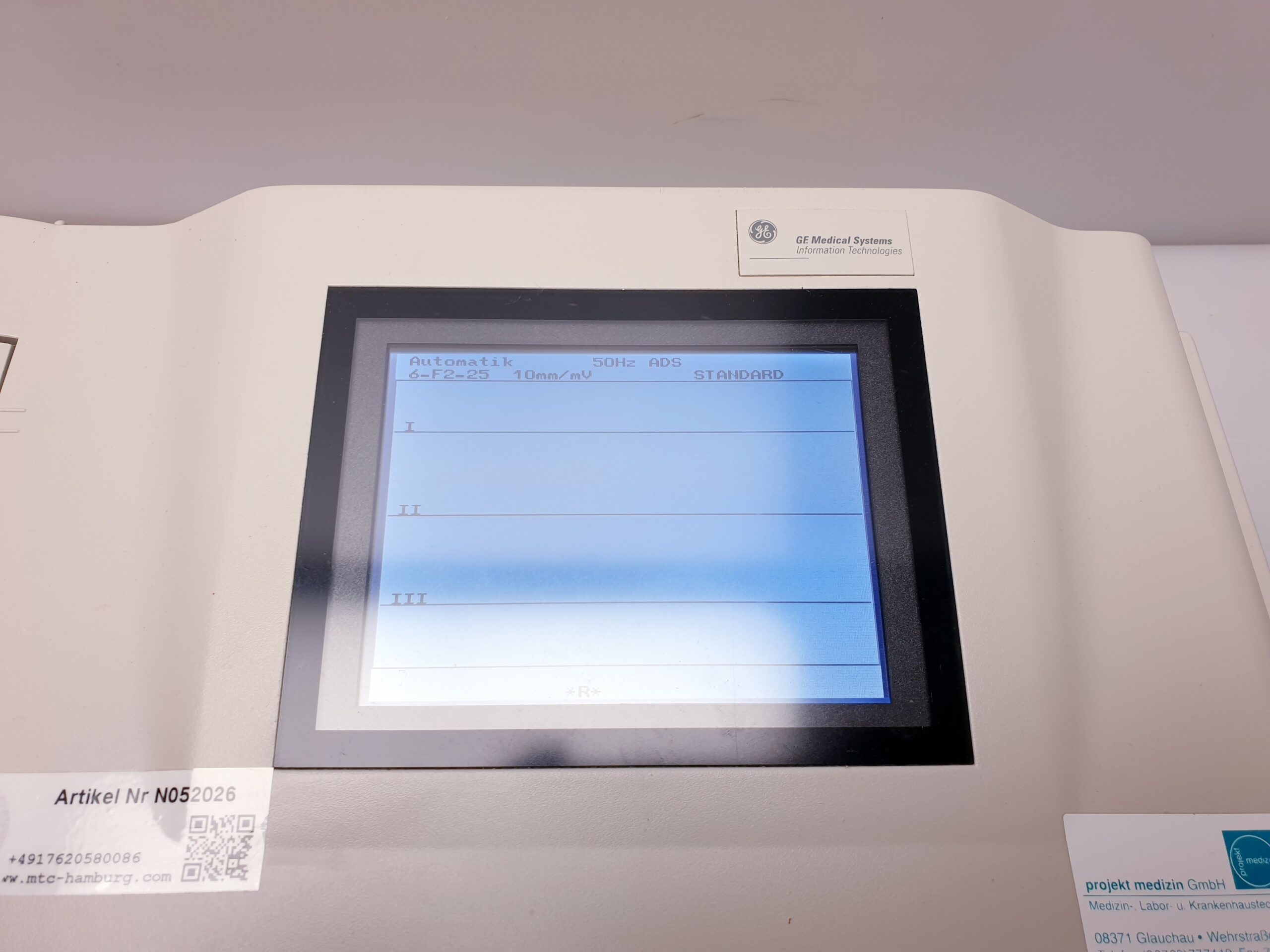 GE mac 1200 - MAC1200 EKG - Ohne Ableitungskabel – Bild 4