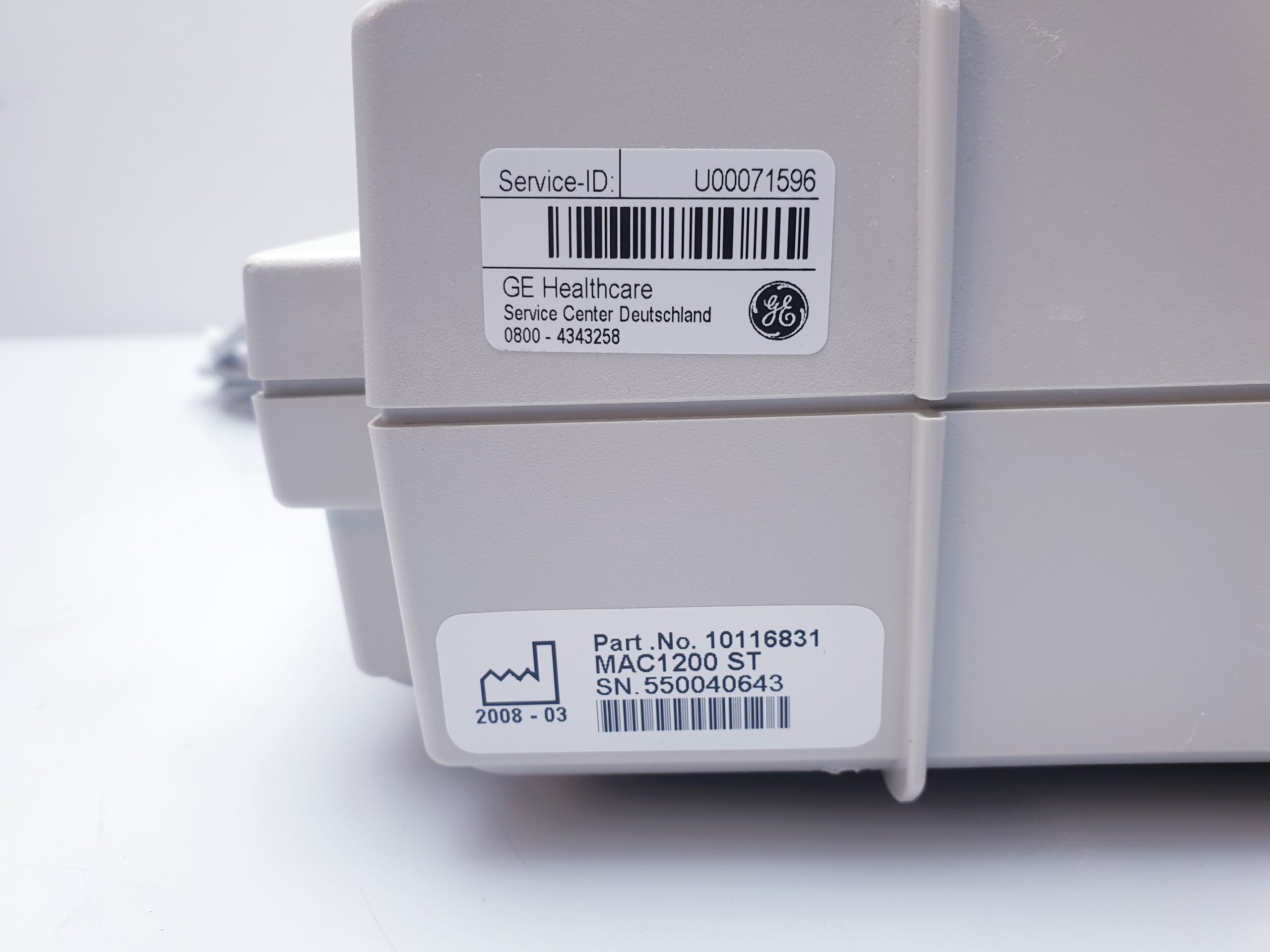 GE mac 1200 - MAC1200 EKG - Ohne Ableitungskabel – Bild 8