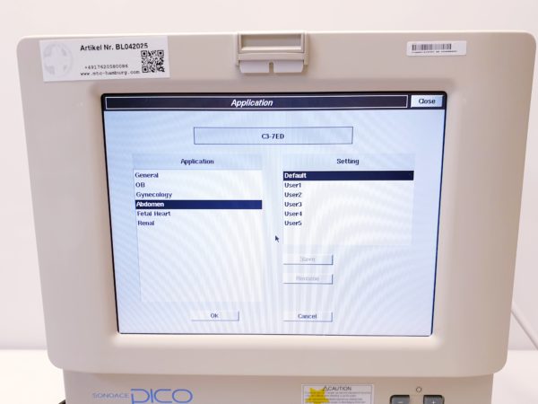 Medison SonoAce PICO tragbarer Ultraschall + C3-7ED  Konvex + HL5-9ED Linear – Bild 40